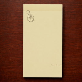 Bloco De Notas Dark Academia Ink Pot – Minimalist Vintage Library