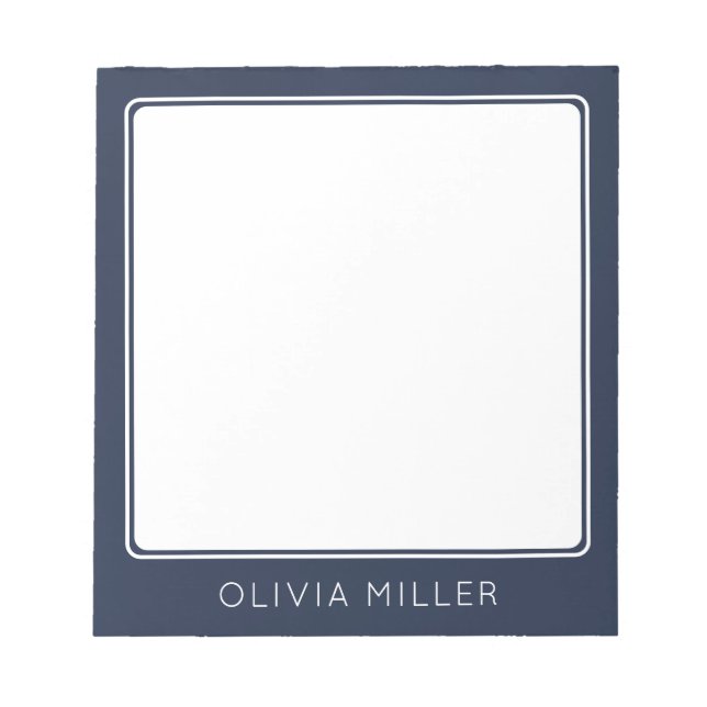 Bloco De Notas Dark Midnight Blue Minimalist Notepad (Frente)