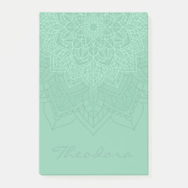 Bloco De Notas "Dark Sea Green" Mandala