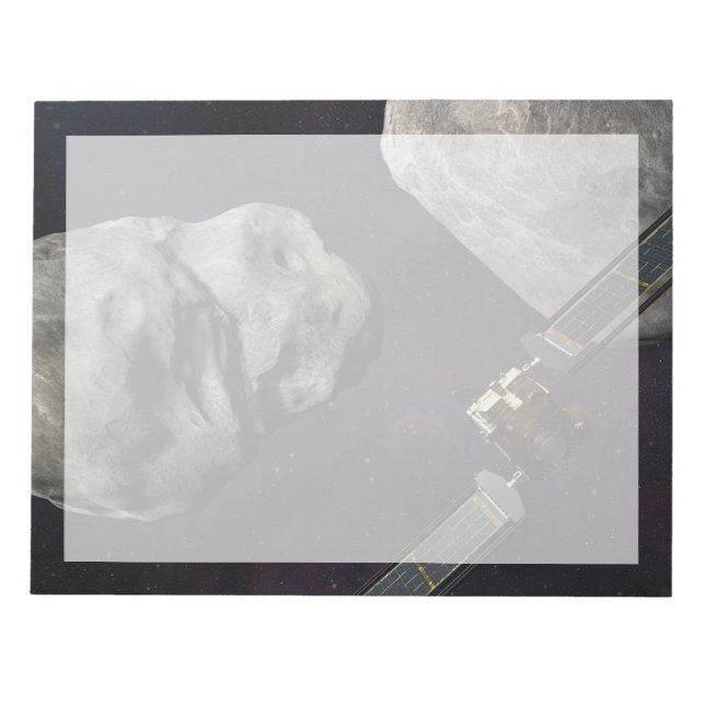 Bloco De Notas Dart Spacecraft E Liciacube Antes Do Impacto (Frente)