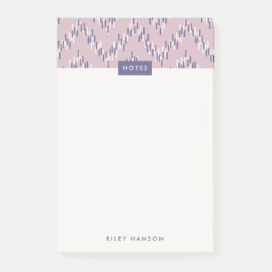 Bloco De Notas Dashing Boho Ikat Zig Zag Patterno - It - Purple