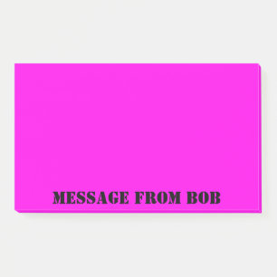 Bloco De Notas Dayglow Fuchsia Mensagem 10 x 6