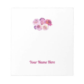 Bloco De Notas Dazzling Dahlia Personalized Notepad