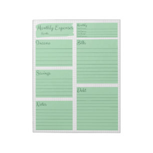 Bloco de notas de 11" x 8,5" - 40 páginas