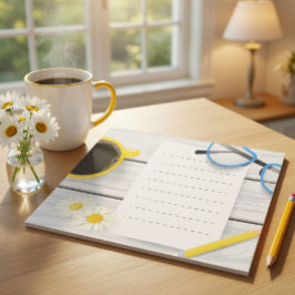 Bloco de Notas de 40 páginas Charming Desk com Caf