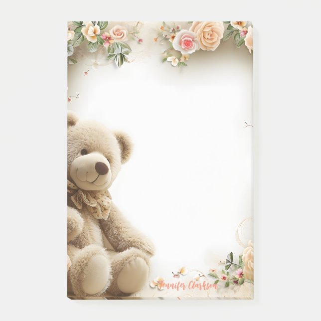 Bloco de notas de 5,5" x 6" (Cute Tedyy Bear) - 40 (Frente)