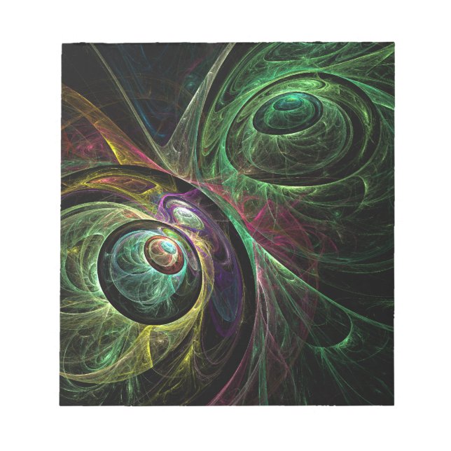 Bloco de notas de Abstrato de olhos para olhos (Frente)