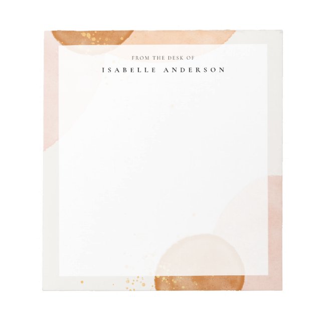 Bloco de Notas de abstrato Watercolor (Frente)