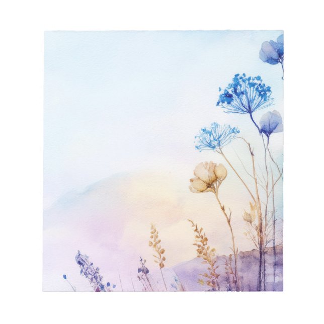 Bloco de notas de aquarela floral (Frente)