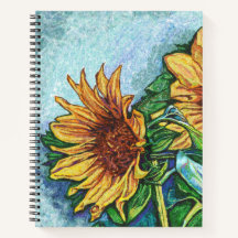 Bloco de notas de arte Sunflower