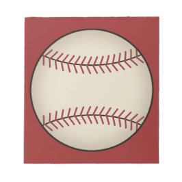 Bloco de Notas de Beisebol Vermelho