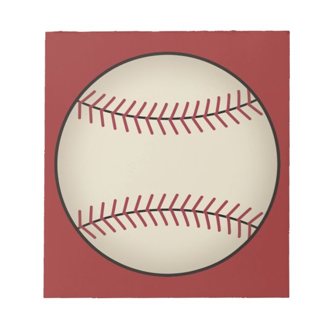 Bloco de Notas de Beisebol Vermelho (Frente)