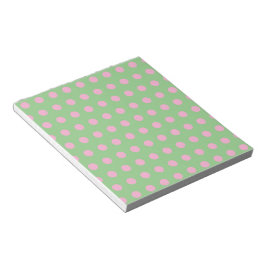 Bloco de notas de bolinhas (Verde Sage e Pink Past