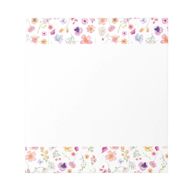 Bloco de notas de borda fetal - Brilho de branco n (Frente)