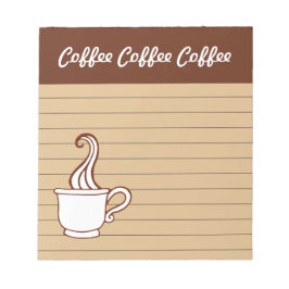 Bloco de notas de café