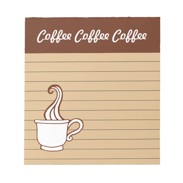Bloco de notas de café (Frente)