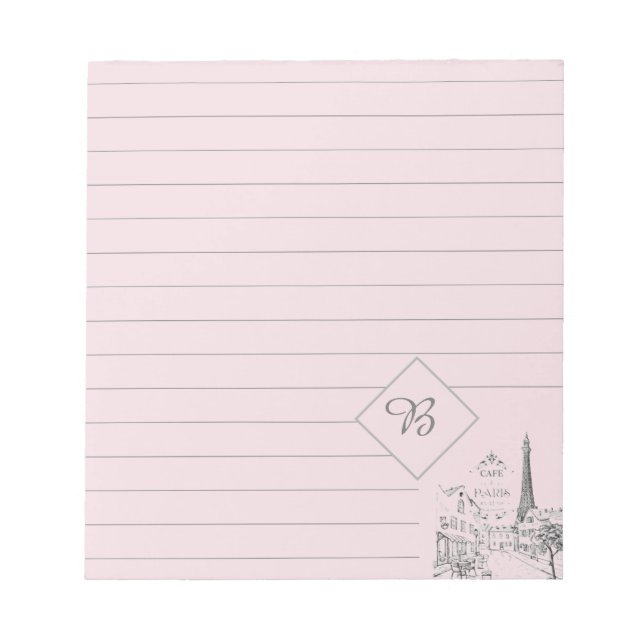Bloco de notas de café de Paris (Frente)