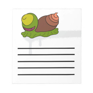 Bloco de notas de caracol alienígena