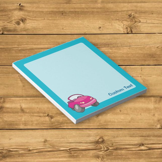 Bloco de Notas de Carro de Desenho Animado Rosa (Criador carregado)