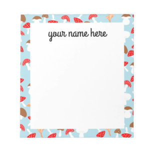 Bloco de notas de cogumelos personalizados