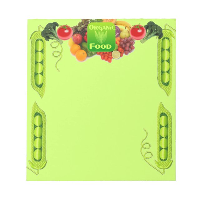 Bloco de notas de comida orgânica para Comprar, cr (Frente)