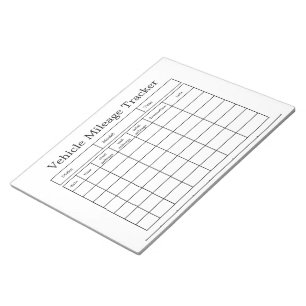 Bloco de Notas de Controle de Quilometragem de Veí