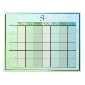 Bloco de Notas de Cor Verde Azul Diário do Planeja