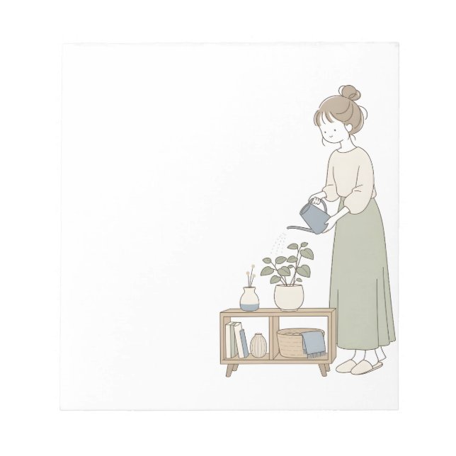 Bloco de Notas de Cuidados com Plantas Sage Minima (Frente)