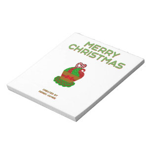Bloco de notas de Cupcake de Natal (14 cm x 15,2 c