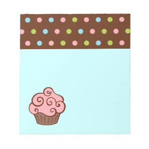 Bloco de notas de Cupcake rosa