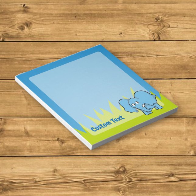 Bloco de notas de desenho animado de elefante azul (Criador carregado)