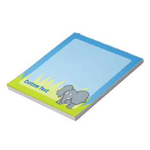Bloco de notas de desenho de elefante cinza