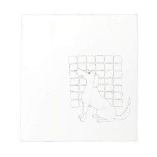 Bloco de notas de Desenho Original de Cachorro Chi