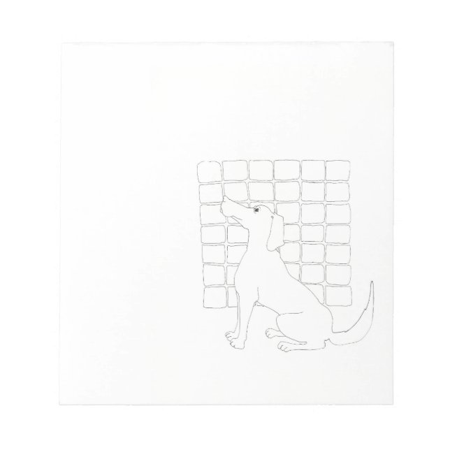 Bloco de notas de Desenho Original de Cachorro Chi (Frente)