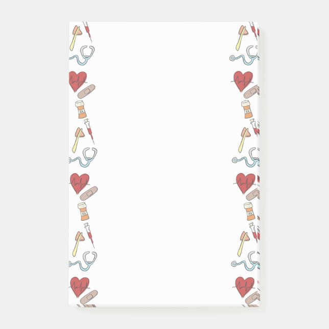 Bloco de notas de esboço da área de saúde (Frente)