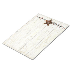 Bloco de notas de estrelas e bagas enferrujadas