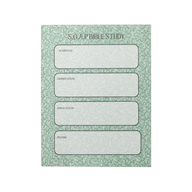 Bloco de Notas de Estudo Bíblico SOAP (Invertido)