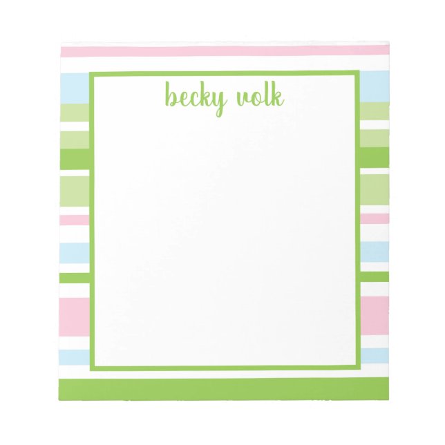 Bloco de notas de faixa de pastel (Frente)