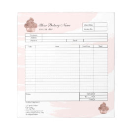 Bloco de Notas de Fatura de Formulário de Encomend