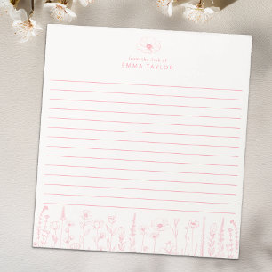 Bloco de Notas de Floral Personalizado de Flores S