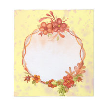 Bloco de notas de flores