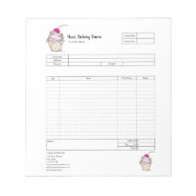 Bloco de Notas de Formulário de Encomenda de Padar