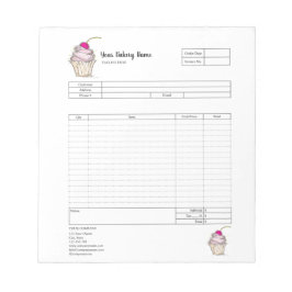 Bloco de Notas de Formulário de Encomenda de Padar