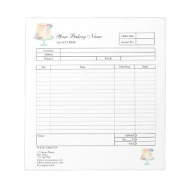 Bloco de Notas de Formulário de Encomenda de Padar