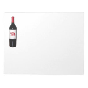 Bloco de notas de garrafa de vinho personalizado