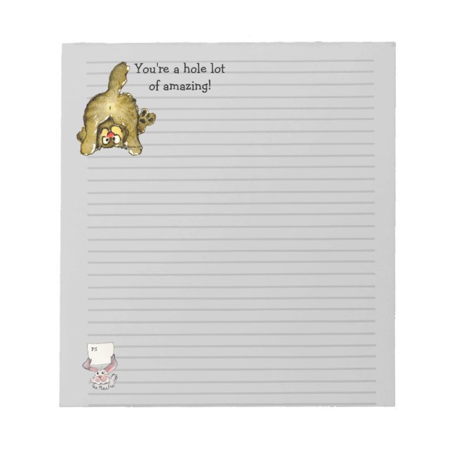 Bloco de Notas de Gatinho de Desenho Animado Fofo (Frente)