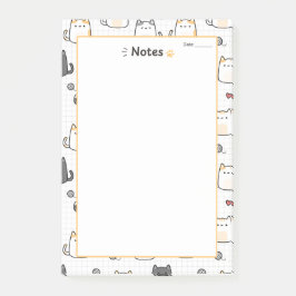 Bloco de Notas de Gato Kawaii Fofo