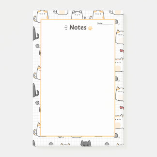 Bloco de Notas de Gato Kawaii Fofo