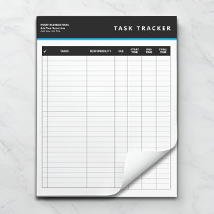 Bloco de Notas de Gerenciamento de Tarefas de Proj
