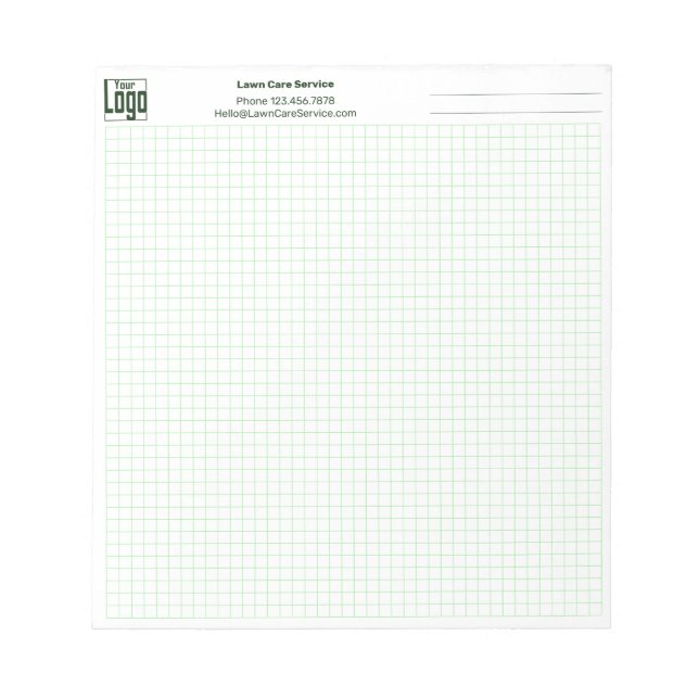 Bloco de Notas de Grade de Gráfico da Empresa Logo (Frente)